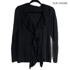 ELIE TAHARI Women’s Silk Cashmere Blend Ruffle Long Sleeve Top - Size unknown